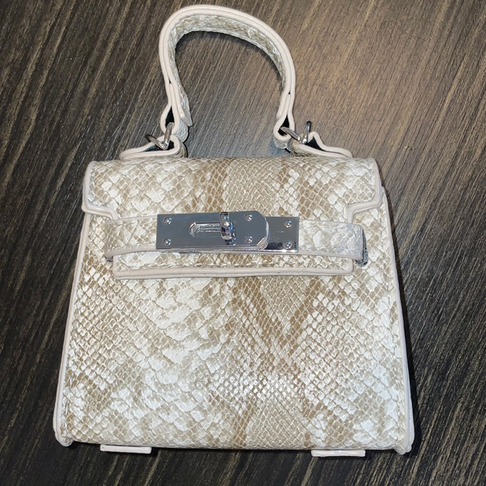 Girls snakeskin purse with strap